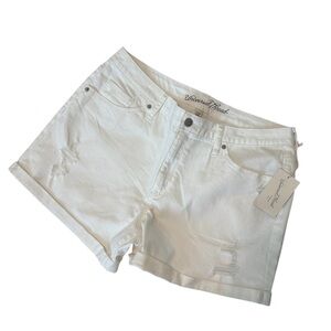 UNIVERSAL THREAD White Distressed Jeans Shorts Size 14